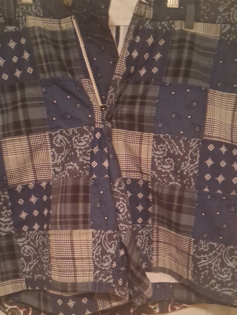 Brooks Brothers Men's Patchwork Plaid Shorts- Blue Size 36